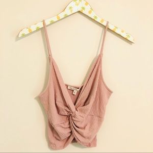 Knot Taupe Crop Top